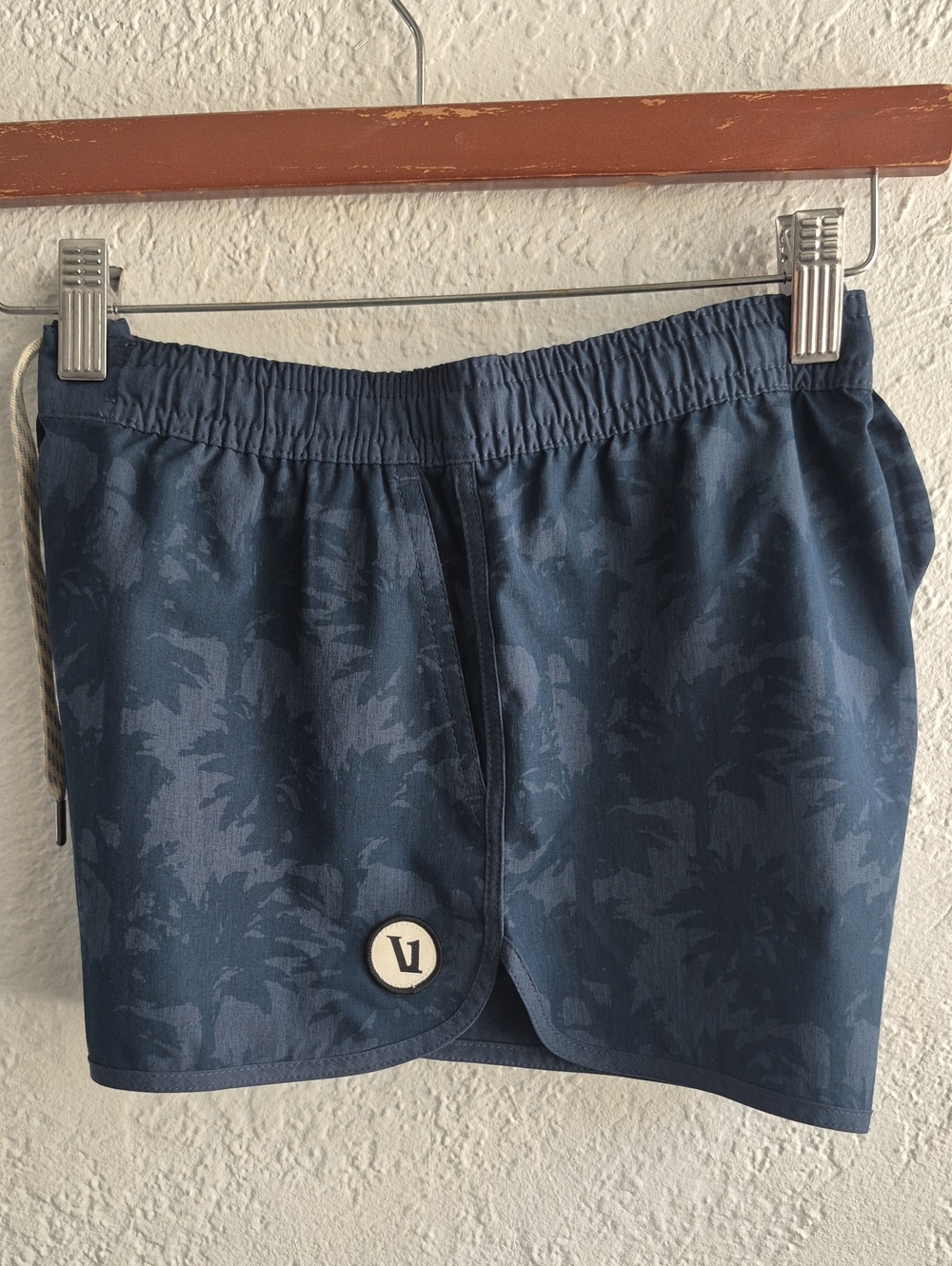 Vuory Navy Blue Floral Print Shorts